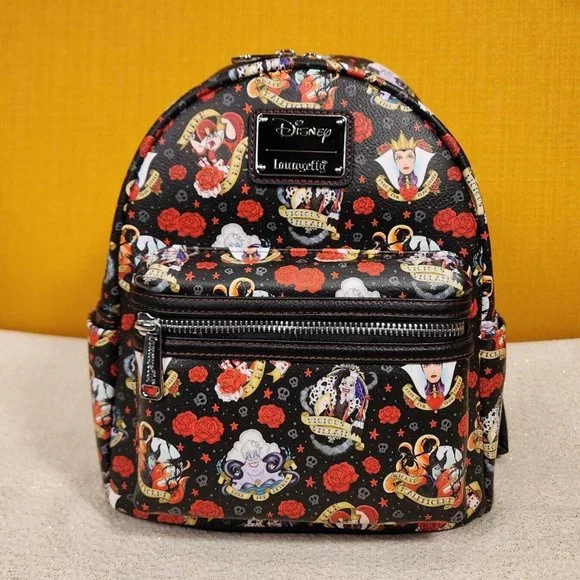 Disney Villain Tattoo Loungefly Backpack - NWT! RARE/ HTF) Exclusive LE Loungefly Disney Villains Tattoo  main image 4